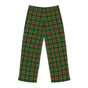 Green Plaid: Men's Pajama Pants (AOP)