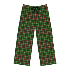 Green Plaid: Men's Pajama Pants (AOP)