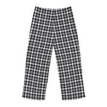 Load image into Gallery viewer, Black &amp; White Plaid: Men&#39;s Pajama Pants (AOP)