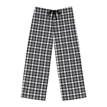 Load image into Gallery viewer, Black &amp; White Plaid: Men&#39;s Pajama Pants (AOP)