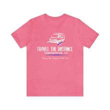 Load image into Gallery viewer, New Travel the Distance: Unisex Jersey Short Sleeve Tee