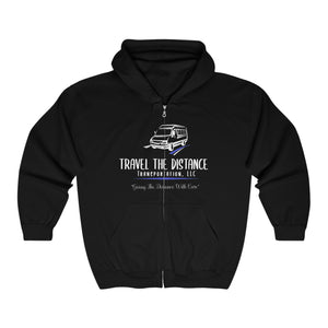 New Travel the Distance: Unisex Heavy Blend™ Full Zip Hooded Sweatshirt