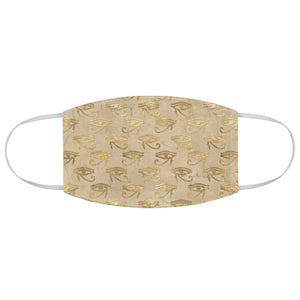 Eye of Horus (Golden): Kings' or Queens' Fabric Face Mask