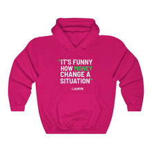 Load image into Gallery viewer, Funny How Money Change A Situation: Unisex Heavy Blend™ Hooded Sweatshirt