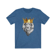 Load image into Gallery viewer, Crowned Lioned King: Kings&#39; Jersey Short Sleeve Tee