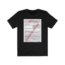 Load image into Gallery viewer, DD-214/Freedom Papers: Unisex Jersey Short Sleeve Tee