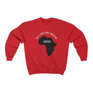 All History Began Here: Unisex Heavy Blend™ Crewneck Sweatshirt