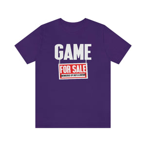 Game For Sale: Unisex Jersey Short Sleeve Tee