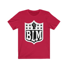 Cargar imagen en el visor de la galería, BLM Shield (B&amp;W): Kings&#39; or Queens&#39; Jersey Short Sleeve Tee