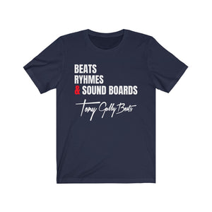 Beat, Ryhmes & Sound Boards: Unisex Jersey Short Sleeve Tee