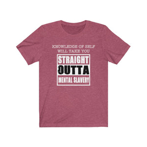 Straight Outta Mental Slavery: Kings' or Queens' Jersey Short Sleeve Tee