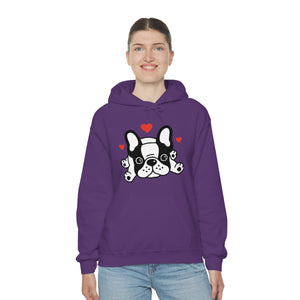 Mia/French Bulldog: Unisex Heavy Blend™ Hooded Sweatshirt