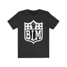 Cargar imagen en el visor de la galería, BLM Shield (B&amp;W): Kings&#39; or Queens&#39; Jersey Short Sleeve Tee