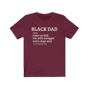 Black Dad: Kings' or Queens' Jersey Short Sleeve Tee