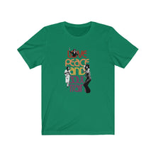 Load image into Gallery viewer, Love, Peace &amp; Soul Train: Kings&#39; Jersey Short Sleeve Tee