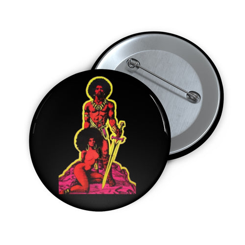 Afro Power Couple: Custom Buttons