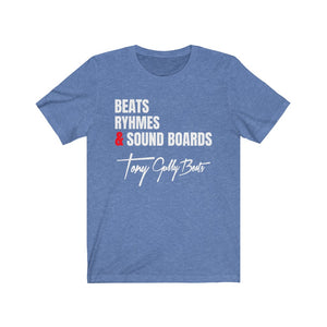 Beat, Ryhmes & Sound Boards: Unisex Jersey Short Sleeve Tee