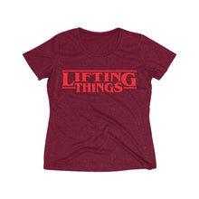 Load image into Gallery viewer, Lifting Things: Queens&#39; Heather Wicking Tee
