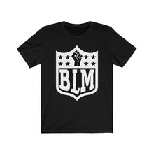 Cargar imagen en el visor de la galería, BLM Shield (B&amp;W): Kings&#39; or Queens&#39; Jersey Short Sleeve Tee