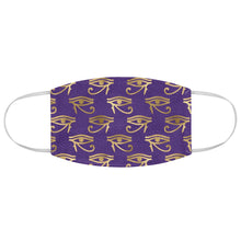 Cargar imagen en el visor de la galería, Eye of Horus (Purple): Kings&#39; or Queens&#39; Fabric Face Mask