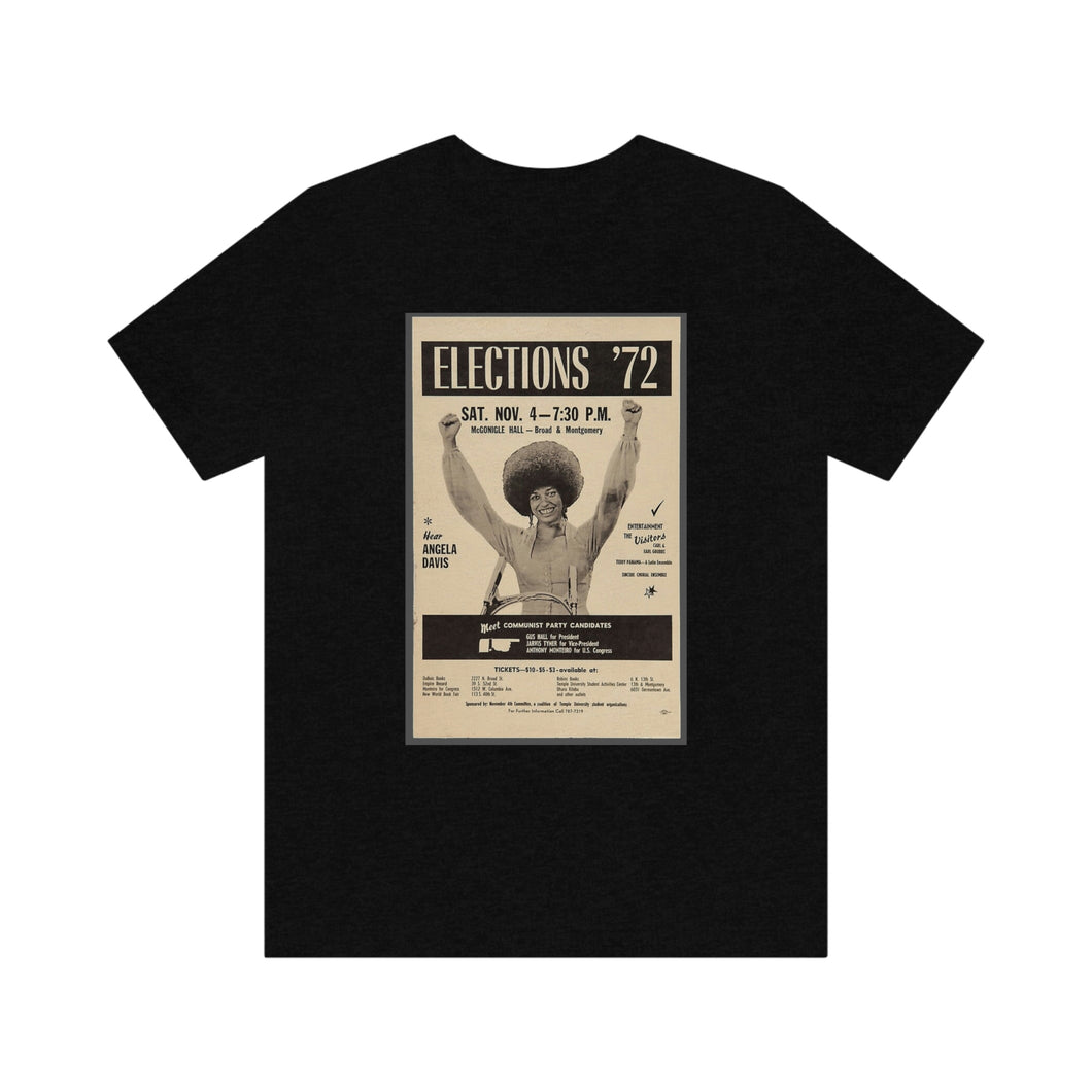 Elections '72/Angela Davis: Unisex Jersey Short Sleeve Tee