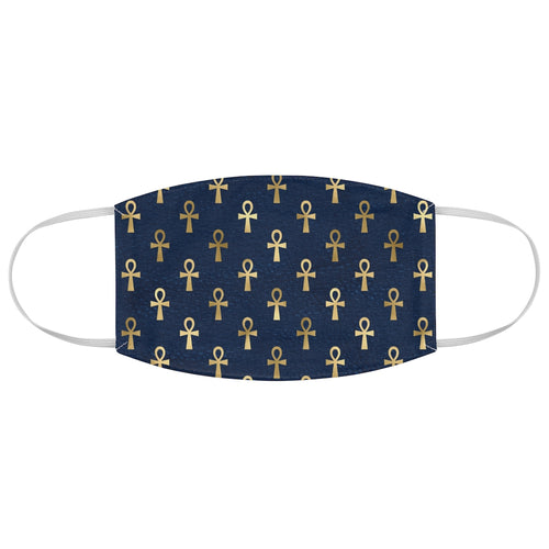 Ankh (Blue): Kings' or Queens'  Fabric Face Mask