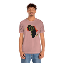 Load image into Gallery viewer, African American Heritage Flag/Africa:  Unisex Jersey Short Sleeve Tee