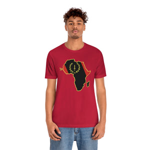 African American Heritage Flag/Africa:  Unisex Jersey Short Sleeve Tee