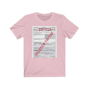 DD-214/Freedom Papers: Unisex Jersey Short Sleeve Tee