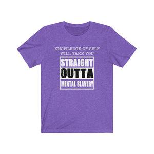 Straight Outta Mental Slavery: Kings' or Queens' Jersey Short Sleeve Tee