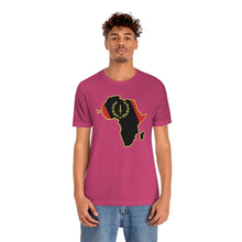 Load image into Gallery viewer, African American Heritage Flag/Africa:  Unisex Jersey Short Sleeve Tee