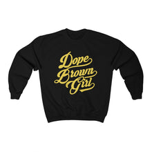 Load image into Gallery viewer, Dope Brown Girl: Unisex Heavy Blend™ Crewneck Sweatshirt