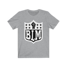 Cargar imagen en el visor de la galería, BLM Shield (B&amp;W): Kings&#39; or Queens&#39; Jersey Short Sleeve Tee