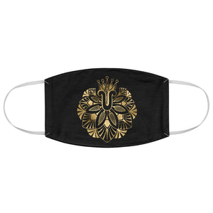 Crowned Lotus: Kings' or Queens' Fabric Face Mask