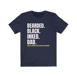 Bearded & Inked Blk Dad: Kings' Jersey Short Sleeve Tee