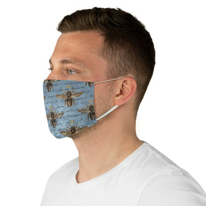 Queen Bee (Blue): Queens' Fabric Face Mask