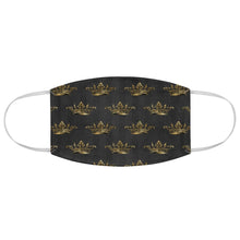 Load image into Gallery viewer, Crowns (Blk &amp; Gold): Kings&#39; or Queens&#39; Fabric Face Mask