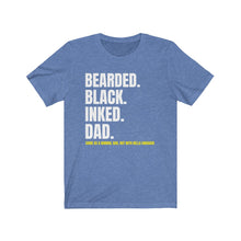 Cargar imagen en el visor de la galería, Bearded &amp; Inked Blk Dad: Kings&#39; Jersey Short Sleeve Tee