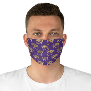Eye of Horus (Purple): Kings' or Queens' Fabric Face Mask