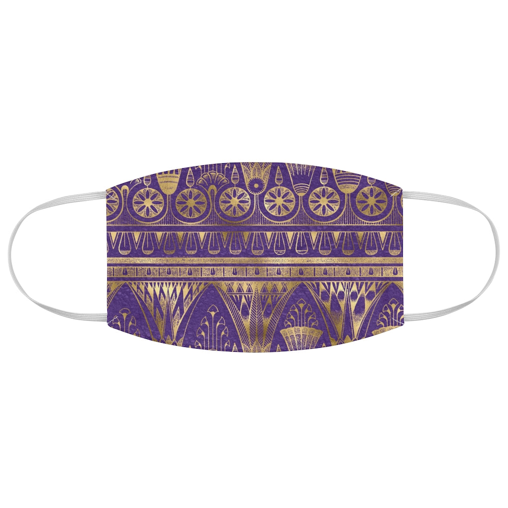 Eygptian Decor (Purple): Kings' or Queens' Fabric Face Mask