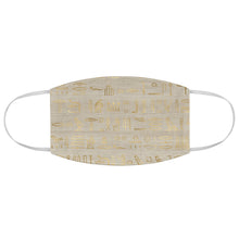 Cargar imagen en el visor de la galería, Eygptian Hieroglyphics (Ivory/Grey): Kings&#39; or Queens&#39; Fabric Face Mask