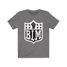 Cargar imagen en el visor de la galería, BLM Shield (B&amp;W): Kings&#39; or Queens&#39; Jersey Short Sleeve Tee