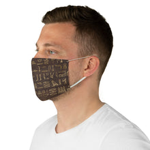 Cargar imagen en el visor de la galería, Egyptian Hieroglyphics: Fabric Face Mask