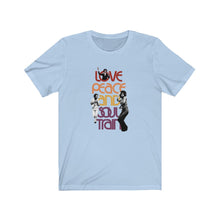 Load image into Gallery viewer, Love, Peace &amp; Soul Train: Kings&#39; Jersey Short Sleeve Tee